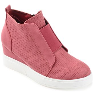 Journee Collection Women & apos;s Clara Medium and Wide Width Wedge Sneakers
