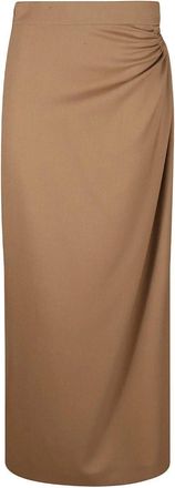 Max Mara Draped High-waisted Skirt