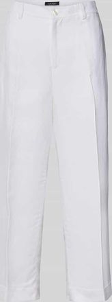 Lauren Ralph Lauren Loose Fit Stoffhose aus Leinen-Viskose-Mix Modell SENDON in Weiss, Gr&ouml;&szlig;e 36