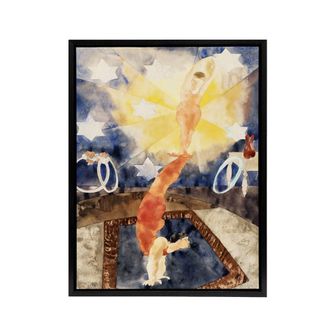 Artery8 Two Acrobats in Red Tights Charles Demuth Framed Canvas Wall Art Print | Size: W24 x H32