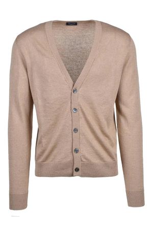 Drumohr Linen Cotton Cardigan - Beige
