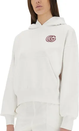 Gucci Embroidered Cotton Sweatshirt - White