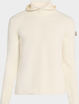 Moncler x JIL SANDER Mens Wool Rib Hoodie