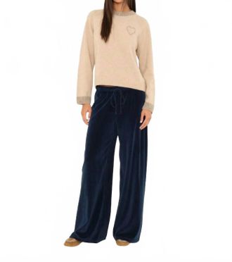 Xirena Manon Velour Pant In Sapphire