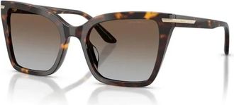 Emporio Armani Ea 4273Bu Vierkante Zonnebril - Dames - Zonnebrillen - Bruin - 53 MM - Accessoires