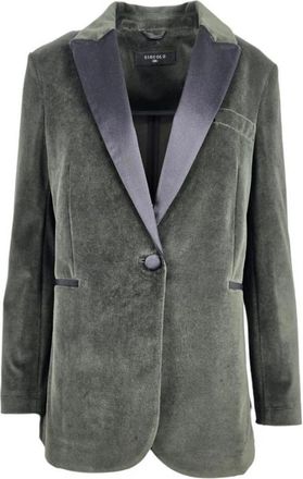 Circolo 1901 Velvet Tuxedo Jacket - Dames - Blazers - Groen - XL - Katoen - Jassen