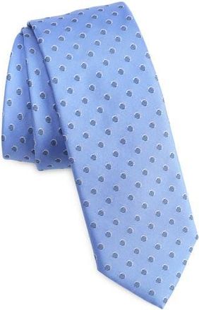 BOSS Neat Dot Silk Skinny Tie in Lt Past/bu at Nordstrom Rack