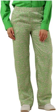 Modstr&ouml;m Clarke Print Broek - Dames - Straight fit broeken - Veelkleurig - S - Polyester - Broeken