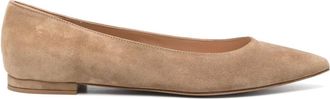 Gianvito Rossi Gianvito ballet flats - women - Leather/Calf Suede/Calf Leather - 37.5 - Neutrals
