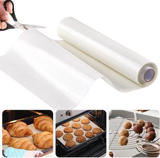 OEM Tapete Silicona Rollo, Tapete Silicona Antideslizante Tapete Reutilizable Freidora Papel L&aacute;mina Silicona Pa&ntilde;o, Reposter&iacute;a Diy, 30182 Cm, Blanco