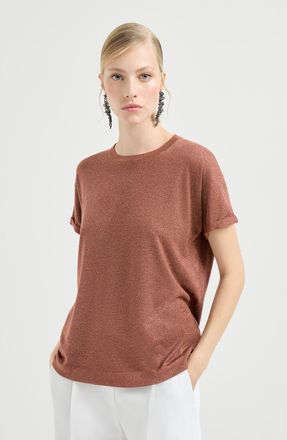 Brunello Cucinelli Cashmere and silk lightweight sweater in Orange at Nordstrom, Size 4X-Large Eu