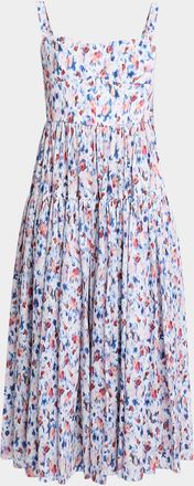 Erdem Tiered Fit-And-Flare Midi Dress