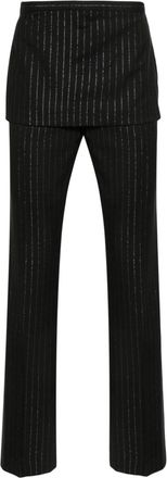 Acne Studios pinstripe-pattern trousers - men - Polyester/Wool/Elastane/Metallic Fibre/Acetate/Viscose/Organic Cotton - 50 - Black