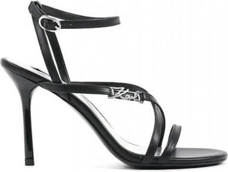 Karl Lagerfeld Sarabande Sandalen - Dames - Sandalen met hakken - Zwart - 41 EU - Leer - Schoenen