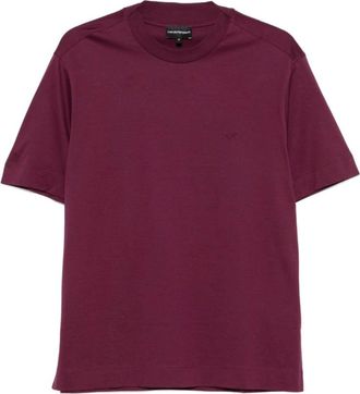 Emporio Armani Tops, Heren, Rood, XL, Emporio Armani T-shirts en Poloshirts Bordeaux