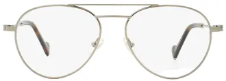 Moncler ML5023 Pilot Metal Frame Eyeglasses - Silver