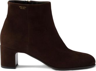 Prada Stivali con zip laterale 55mm - Marrone