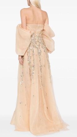 Saiid Kobeisy Organza Dress With Dotted Beading