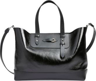 Maison Margiela Medium Horizontal Shopper in Black/Black at Nordstrom