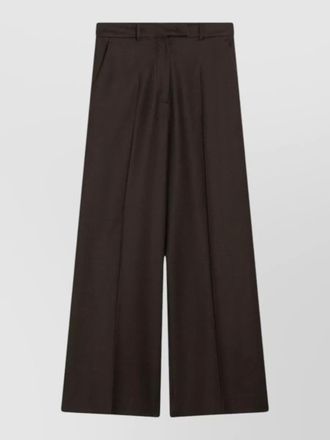 Frankie Shop brickell flannel wide-leg trousers