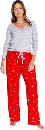 PJ Salvage Pyjama-broek voor dames met sterrenprint (Rood)