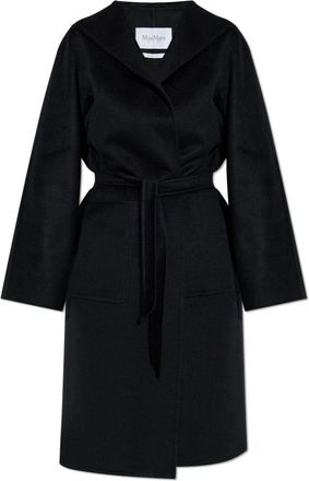 Max Mara Kasjmierjas Lilia - Dames - Jas met riem - Zwart - S - Kasjmier - Jassen