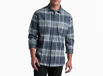 K&uuml;hl Fugitive Flannel Long Sleeve Shirt In Steel Blue