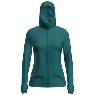 Icebreaker Merino 260 Quantum IV L/S Zip Hoodie Merinohoodie f&uuml;r Damen | blau/t&uuml;rkis