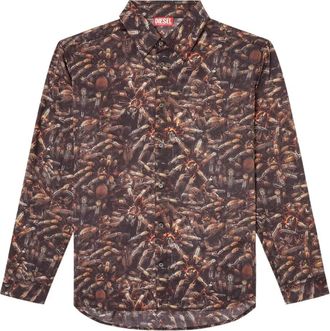 Diesel Camicia con stampa ragno - Nero