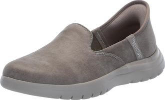 Skechers Womens On-The-Go Flex Captivating Loafer, Taupe Textile, 3.5 UK