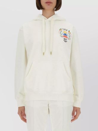 Casablanca mountain hoodie featuring drawstring hood