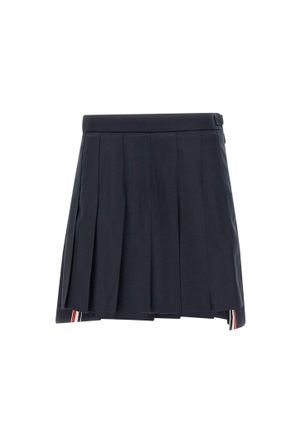 Thom Browne mini Dropped Back Pleated Wool Skirt
