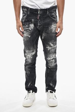 Dsquared2 Distressed Dark Wash Jeans 16cm Dsquared2