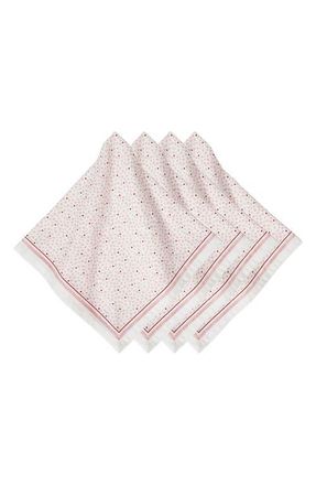 Juliska Love You More Set of 4 Napkins in Pink at Nordstrom