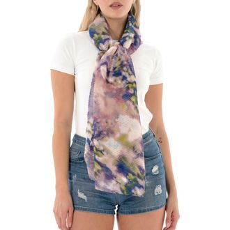 Nicole Miller Pleated Oblong Scarf in Blush at Nordstrom Rack