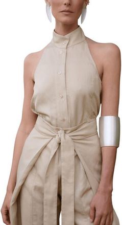 The IQ Collection Trama Top in Beige at Nordstrom, Size X-Large