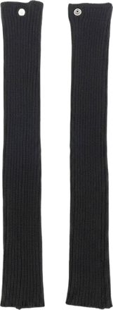 Rick Owens Ribbed Knit Button Detail Arm Warmers