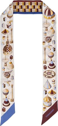 Ferragamo Zijden sjaal met print - Dames - Zijden sjaals - Veelkleurig - ONE Size - Accessoires