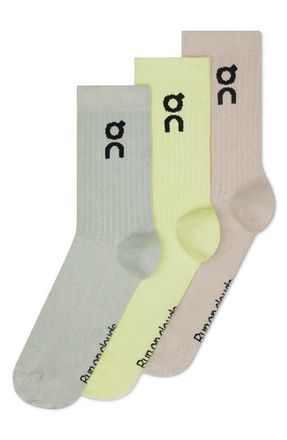 On 3-Pack Logo Quarter Socks in Lemonade/Tin at Nordstrom, Size X-Small