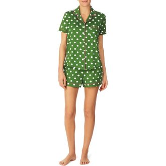 Kate Spade New York print short pajamas in Grn Dot at Nordstrom, Size X-Large
