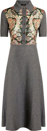 Etro paisley-print knitted dress - women - Cashmere/Wool/Viscose/Silk - 42 - Grey
