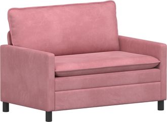 vidaXL Sof&aacute; Rosa 126 X 81 X 87,5 Cm Terciopelo Vidaxl