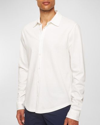 Orlebar Brown Mens Giles Pique Button-Down Shirt