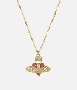 Vivienne Westwood New Diamante Heart Pendant Necklace Gold-light-gold-quartz Gold-light-gold-quartz Women