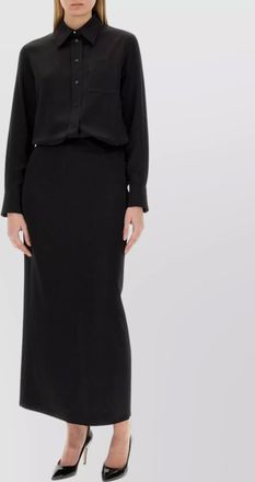 Lanvin silk shirt with collared neck and chest pocket