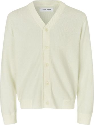 Sams&oslash;e & Sams&oslash;e Saklas Vest - Heren - Vesten - Wit - XL - Katoen - Truien & Vesten