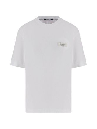 Jacquemus Boxy White T-Shirt With Minimalist Patch Detail
