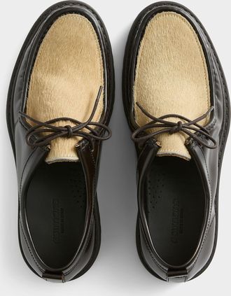 Simons Mens Fuzzy upper derby shoes Men