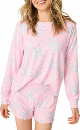 PJ Salvage Written In The Stars Long Sleeve Top In Pink Coral