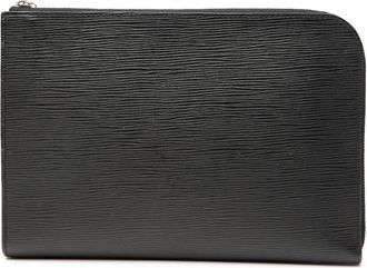 Louis Vuitton Pre-owned Clutches, female, Black, Size: ONE SIZE Pre-owned Leather Zip Pouch